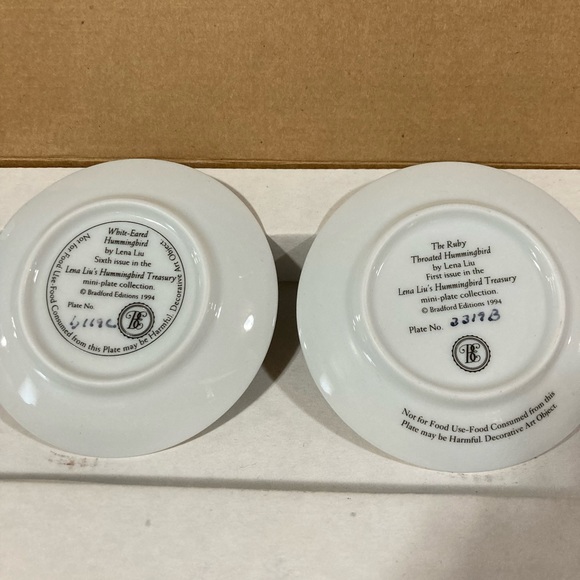 Lena Liu Hummingbird plates collection/6/1992/1993  Bradford exchange. - Picture 6 of 7